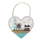 Seaside Wooden Plaque Heart