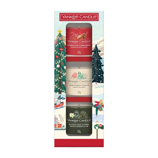 Yankee Candle Christmas Gift Set 3 Votive Candles
