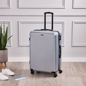 LARGE LIGHTWEIGHT HARDSHELL LUGGAGE - METALLIC SILVER