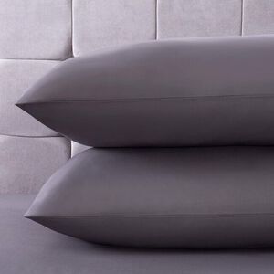 200TC Cotton Housewife Pillowcase Pair - Grey