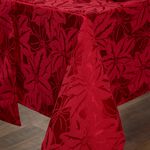 POINSETTIA DAMASK RED 160x183cm Table Cloth