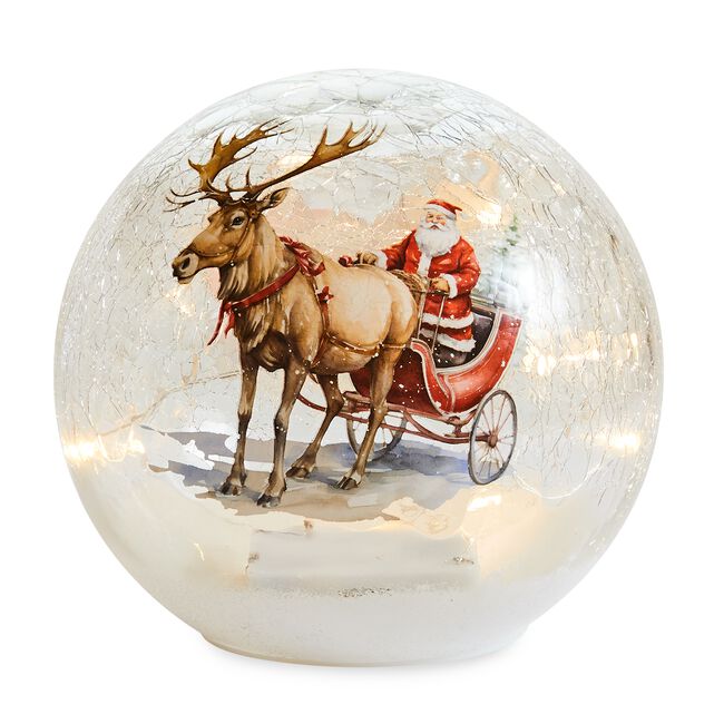 Cashel Living Santa Sleigh Crackle Effect Ball