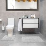 COTTON BRICK DOVE GREY 50x50 Pedestal Mat