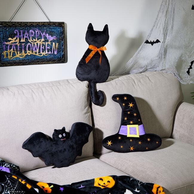 Cat Cushion 40cm - Black