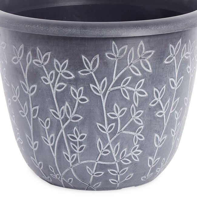 14" GREY Serenity Plant Pot