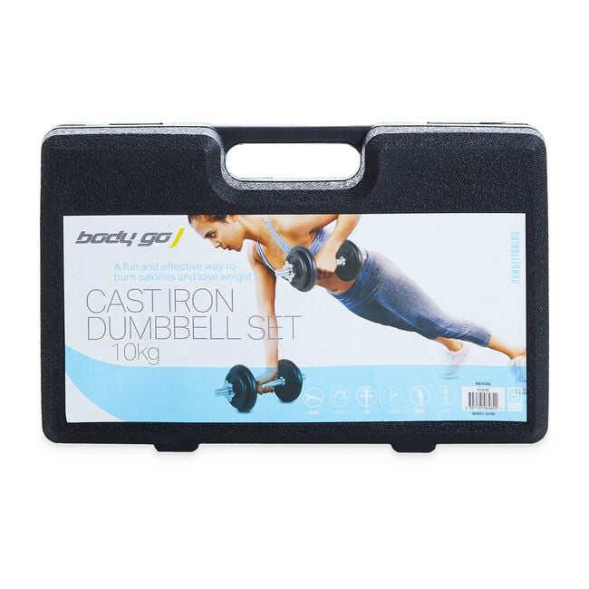 Body Go Cast Iron Dumbbell Set 10kg