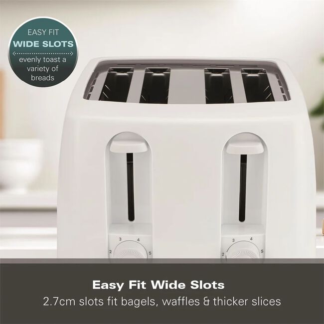 HAMILTON BEACH ESSENTIALS WHITE 4 Slice Toaster