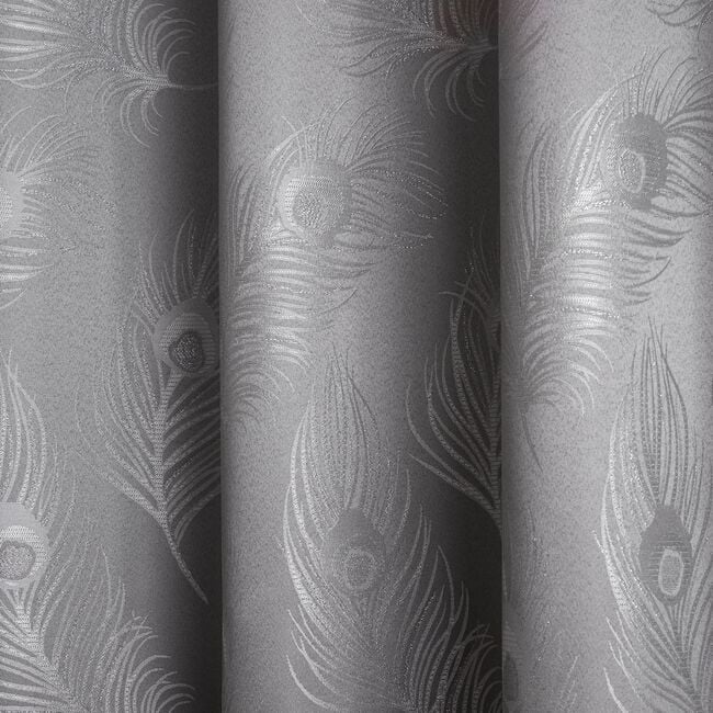 FEATHER SILVER 66x54 curtain 
