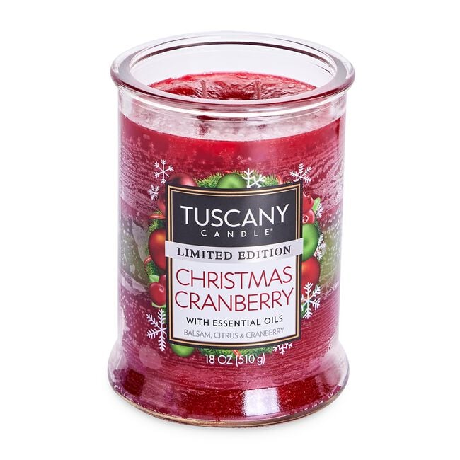 Tuscany TriplePour Candle Christmas Cranberry 18oz