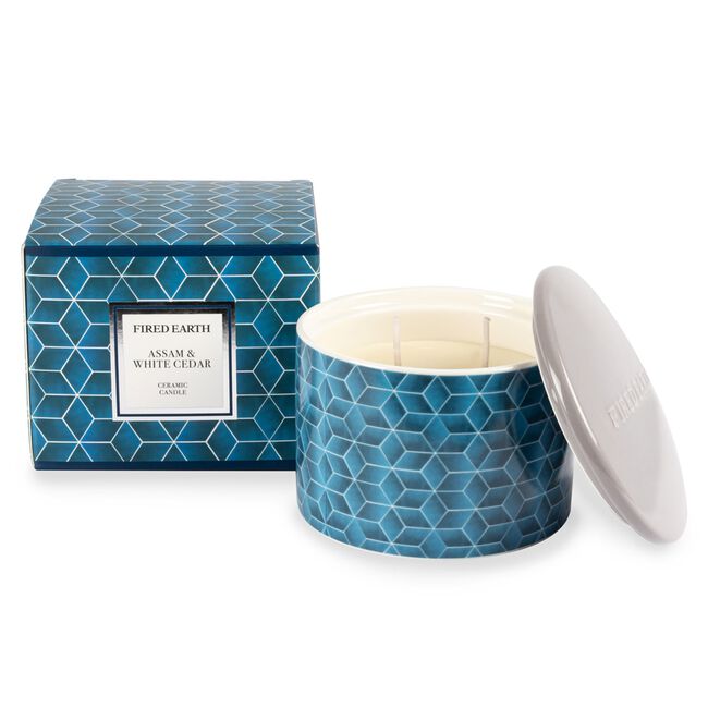 Fired Earth Assam & White Cedar Large Candle