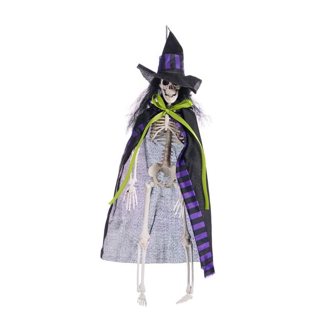 40cm Skeleton Witch with Cape
