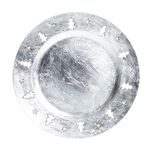 CHRISTMAS TREE Luxe Silver Charger Plate