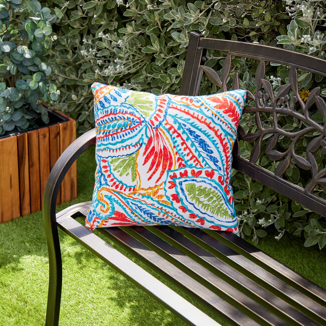 Tropical Print Outdoor Cushion 45cm x 45cm - Multi