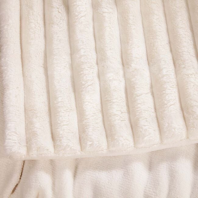RUANE CORD VELVET WHITE 150x200cm Throw 
