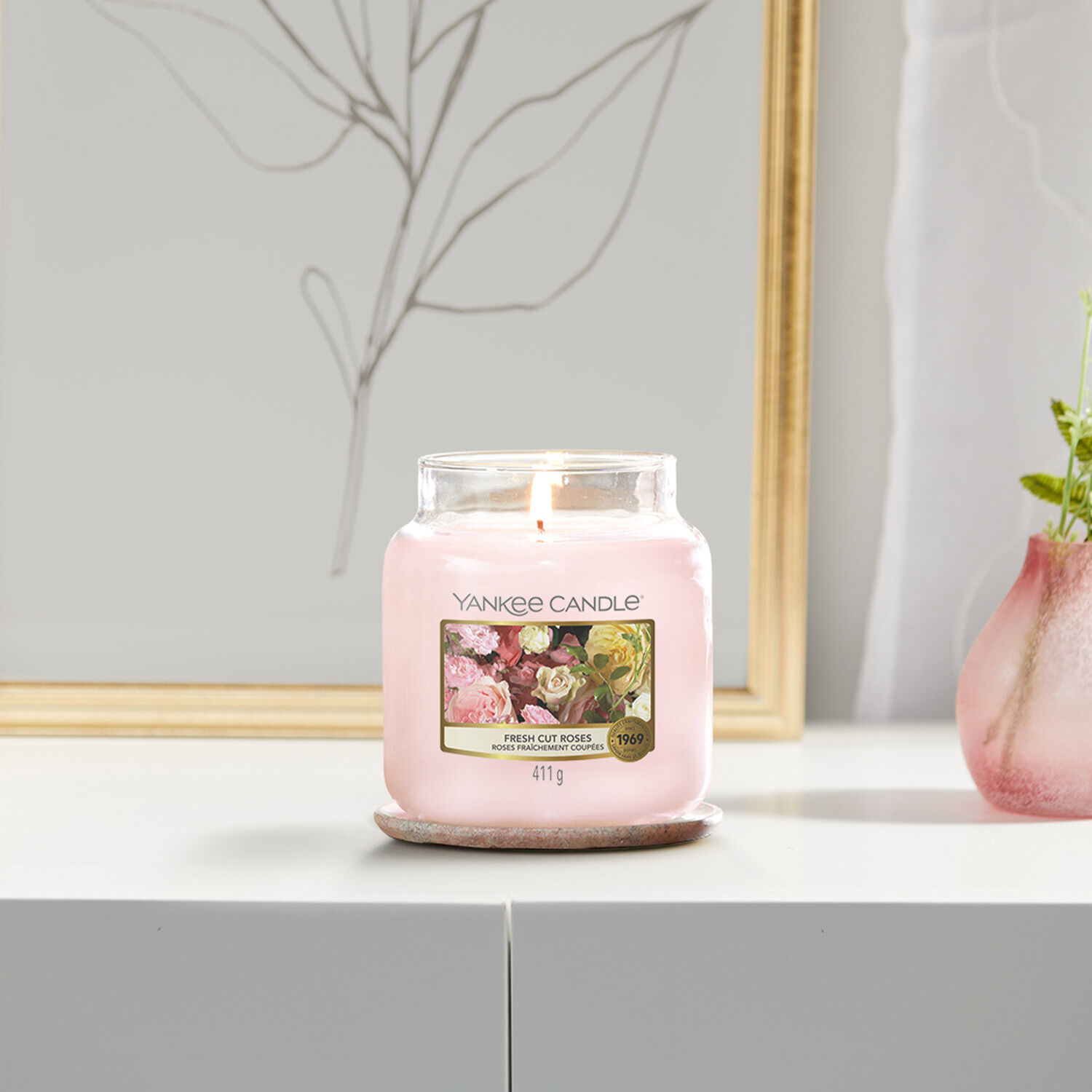 Yankee Candle Fresh Cut Roses Candle Jar - Home Store + More