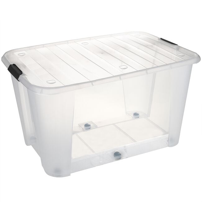 Ultra Clear 120L Rolling Storage Container