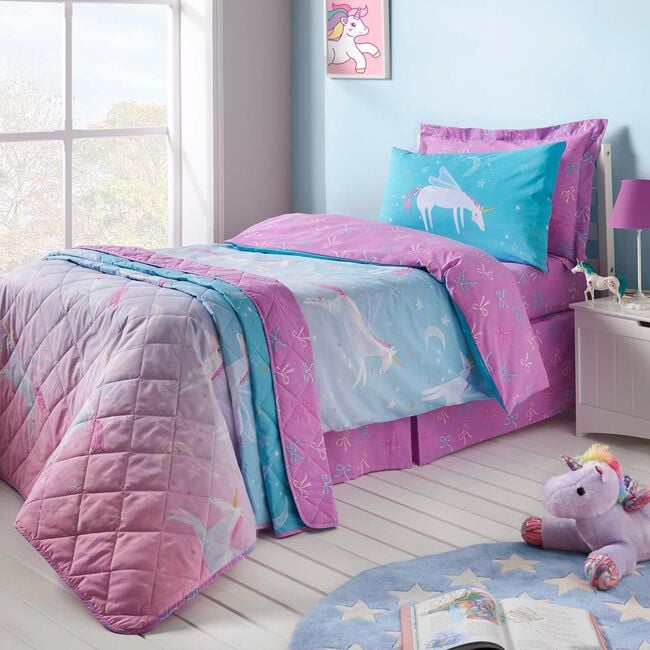 JUNIOR BED DUVET COVER Unicorn Bows