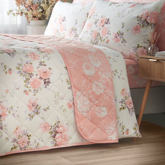 Harriet Bedspread 200cm x 220cm - Peach