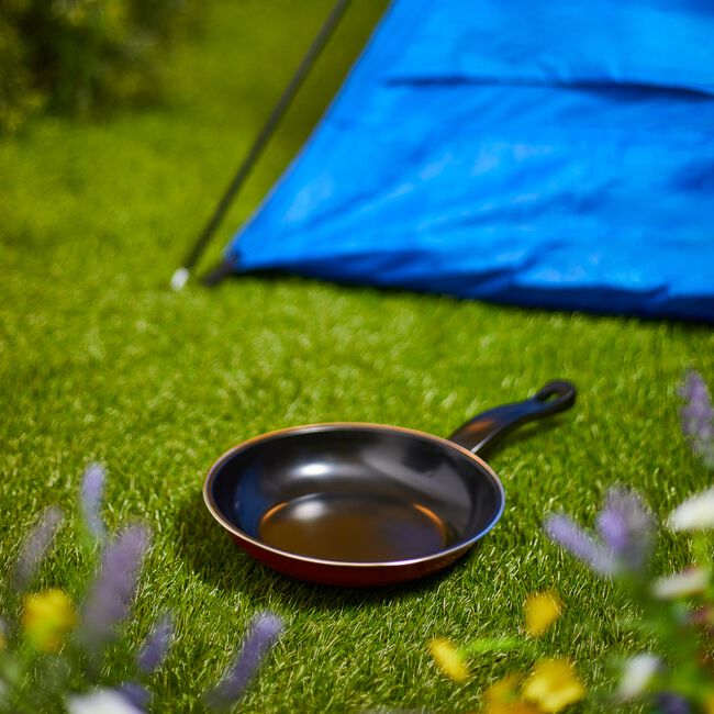 20cm Red Camping Frying Pan