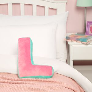 LETTER L Cushion Pink/Duck Egg
