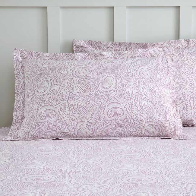 Fallon Oxford Pillowcase Pair - Raspberry