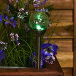 Crackle Ball Post Solar Light