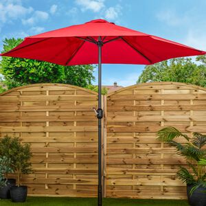 2.7M Crank Sun Parasol - Red