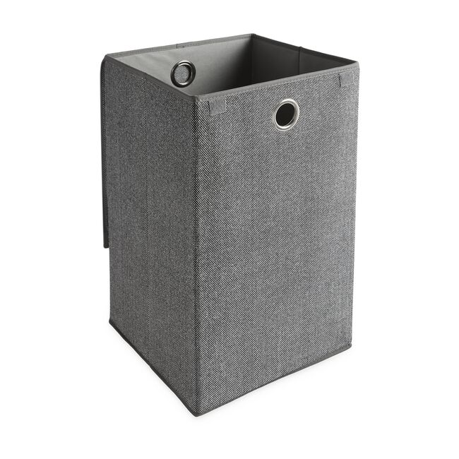 Tweed Dark Grey Foldable Laundry Hamper