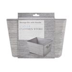 Clever Clothes Storage Bin with Handles - Charcoal