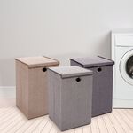 Tweed Light Grey Foldable Laundry Hamper