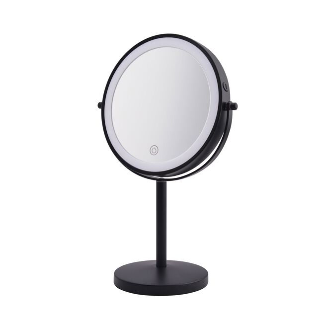 VISAGE LED MATTE BLACK 5X EXTENDABLE Cosmetic Mirror 