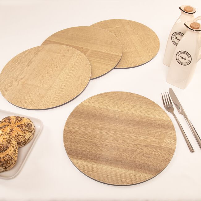 Round Painted Edge 4Pk Placemats