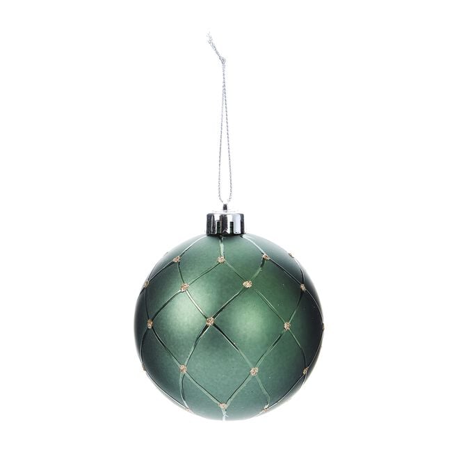 6-Pack Green Luxury Bauble Set