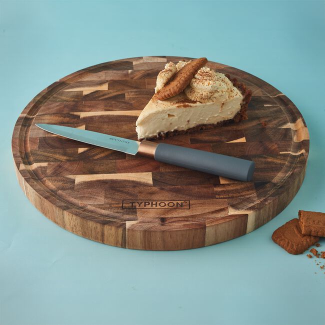 Typhoon End Grain Acacia Round Wood Chopping Board