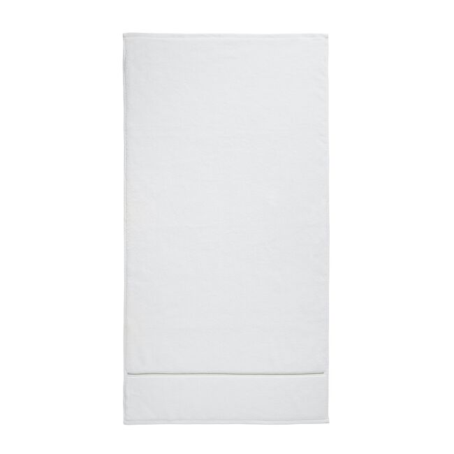 BIANCA ZERO TWIST SATIN STITCH HAND WHITE Bath Sheet 