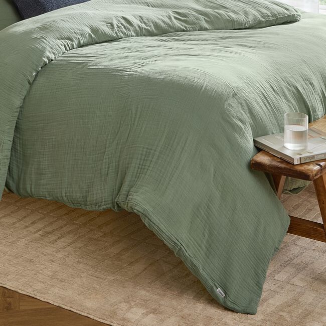YARD SINGLE DUVET COVER Lark Eucalyptus
