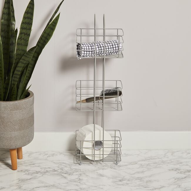 CAUSEWAY BAY THREE TIER Grey Free standing Caddy