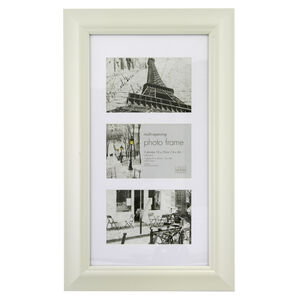 4x6 COLLAGE 3 WINDOWS SIMPLY CREAM Photo Frame