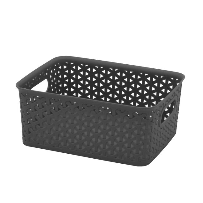 Geometric 4L Grey Storage Basket