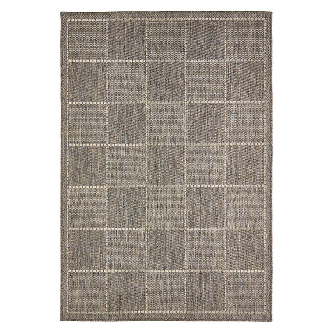 CHECKERED FLATWEAVE 160x225cm Grey