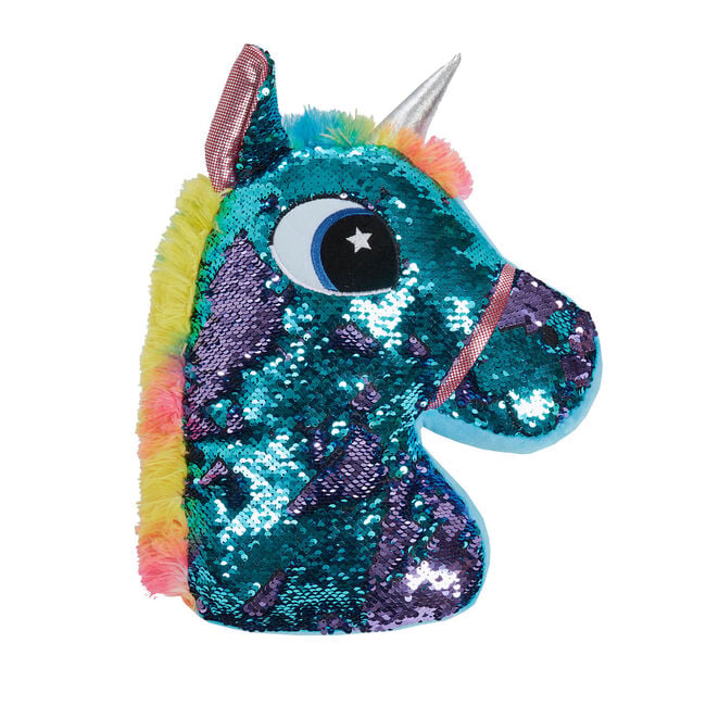 Sequin Unicorn Cushion 35cm