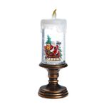 Light Up Swirling Christmas Candle Scene
