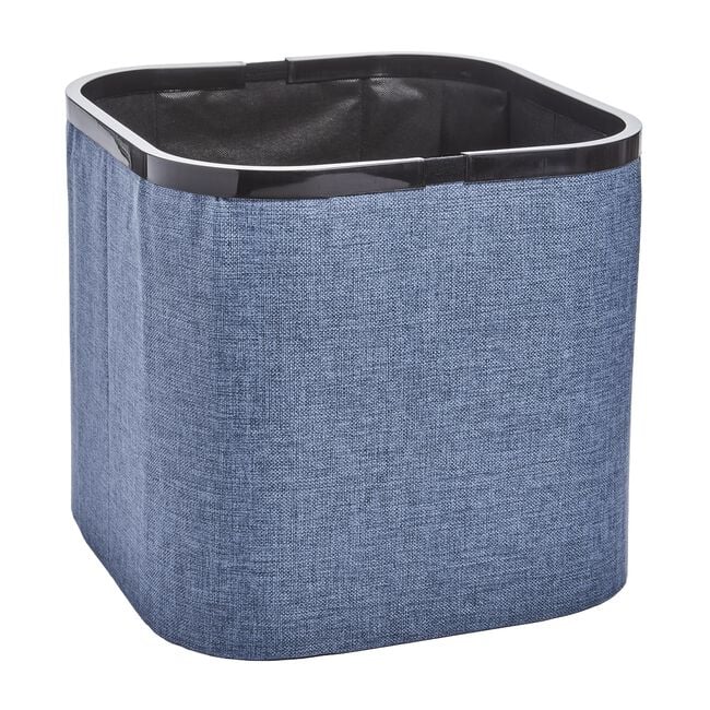 OVAL LINEN FOLDABLE SMALL Slate Ottoman