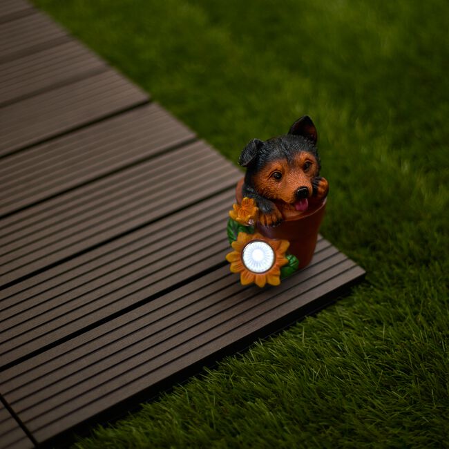 Puppy & Kitten Garden Solar Light