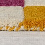 KAI WOOL BORDER PINK/ YELLOW 120X170cm Rug