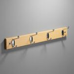 4 Hook Wooden Coat Rack Pine