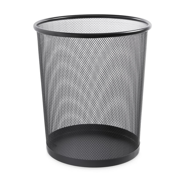 Large Mesh Waste Paper Bin Black Home Store + More
