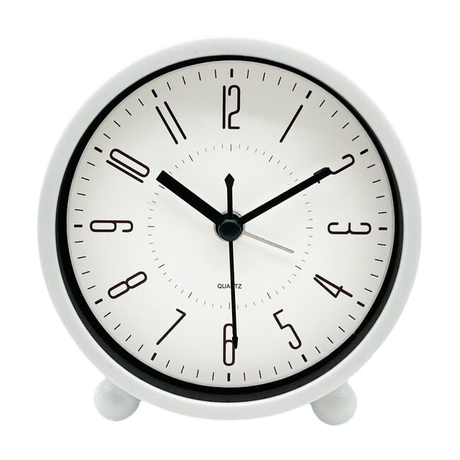 TABLE ALARM CLOCK White 10cm