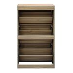 Herringbone Haven Three Door Shoe Cabinet