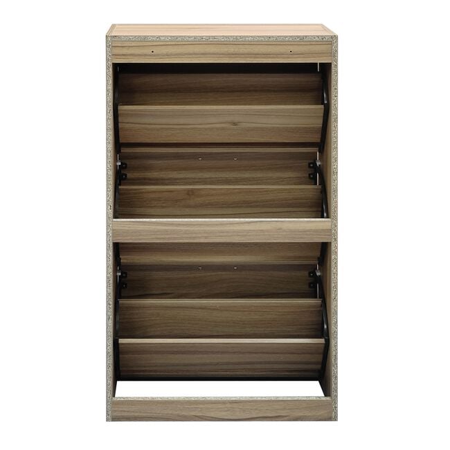 Herringbone Haven Three Door Shoe Cabinet